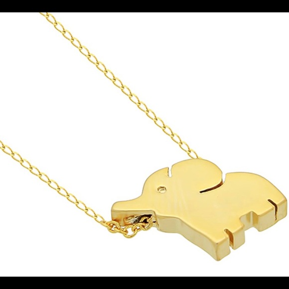 NEW Lucky Floating Elephant Pendant Necklace 14kt Gold Plated 16” to 18”… - Picture 4 of 6